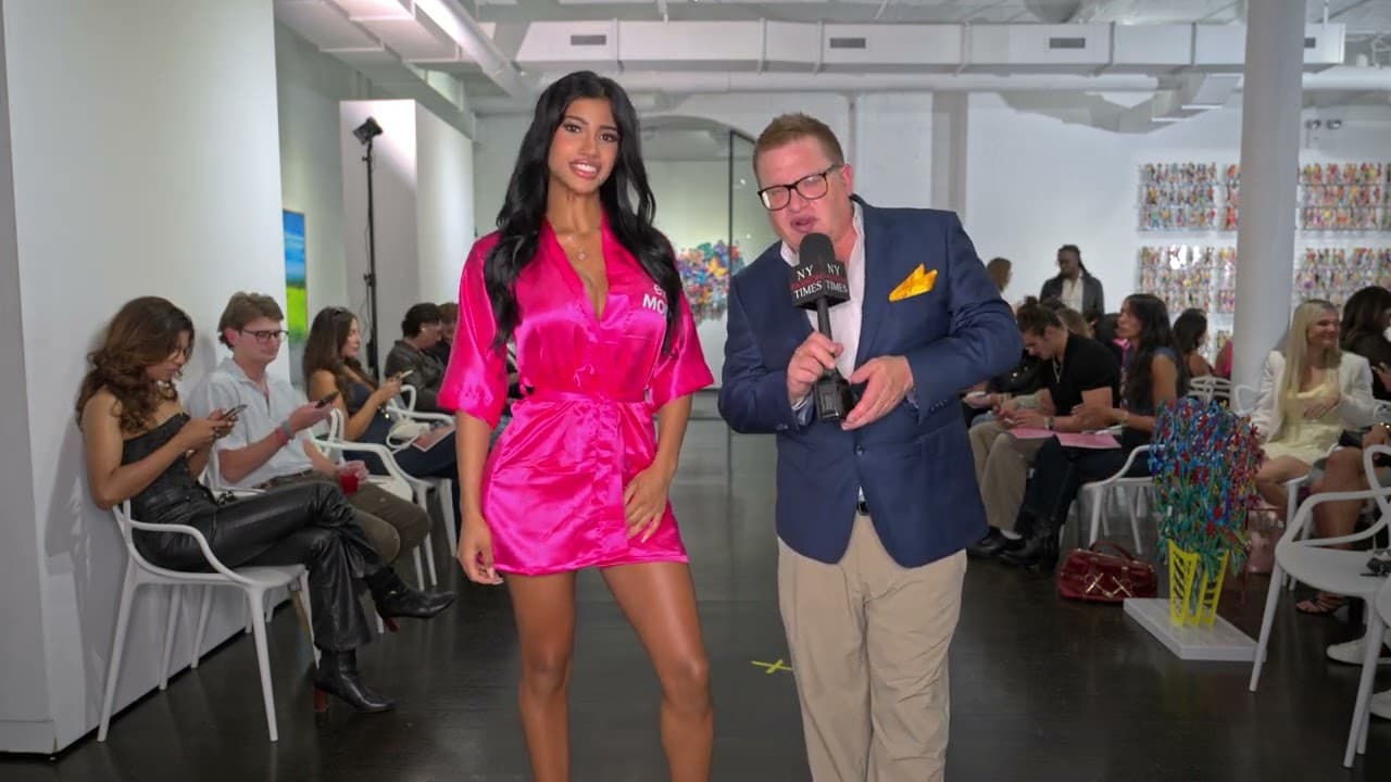 Bikini Model Lorimer Mauricio at EXA Swim Shows in NYC